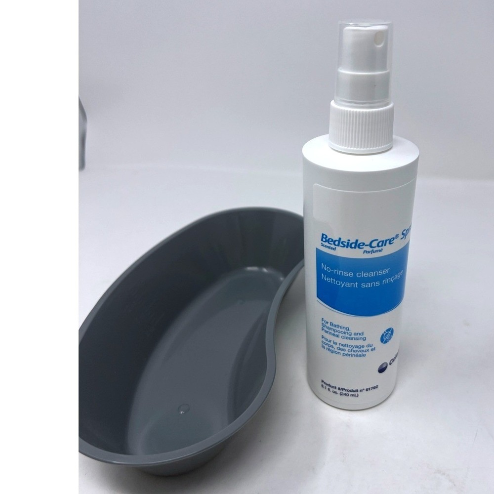 Coloplast Bedside-Care No Rinse Cleanser Spray 8.1 oz 61762 + Emesis Basin